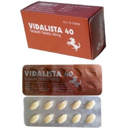 Vidalista 40 mg. Generic for Cialis, Adcirca, Tadacip