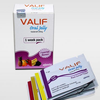 Valif Oral Jelly 20 mg. Generic for Levitra, Staxyn, Vivanza